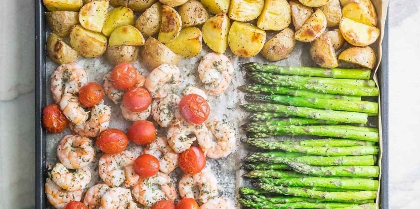 Roasted Shrimp, Asparagus, and Potatoes